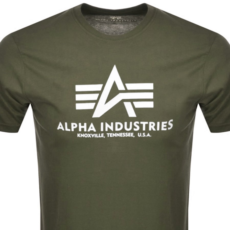 Alternative Image for ProductAlpha Industries Basic Logo T Shirt Green2